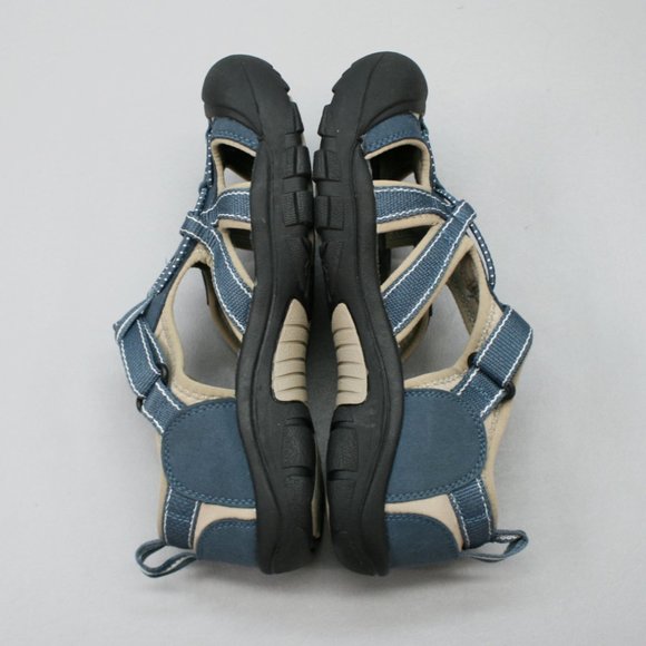 KEEN Big Kids 5 Youth Venice H2 Waterproof Blue Hook Loop Strap Sport Sandals - Picture 11 of 11